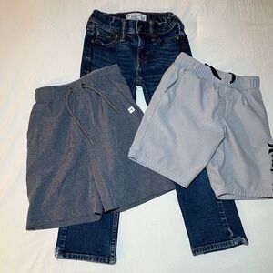 Lot of 3. Abercrombie & Fitch Jeans, Hurley and Tommy Bahama Shorts Boys 5/6
